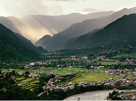 小,乡村,山麓小丘,印度,喜马拉雅山