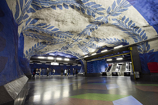 斯德哥尔摩,地铁站,瑞典