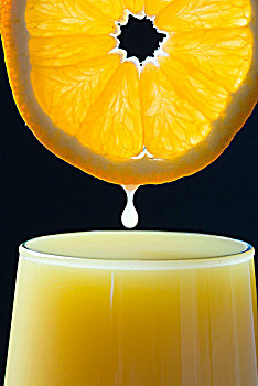 橙色,滴下,果汁,满杯,加拿大