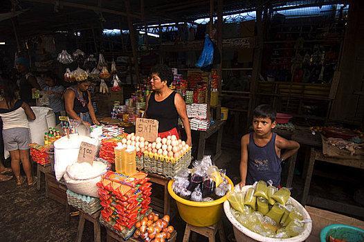 秘鲁,亚马逊盆地,伊基托斯,市场,市场一景