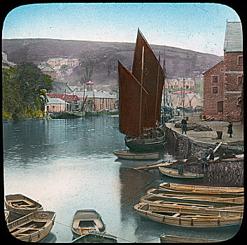 码头,康沃尔,迟,19世纪,早,20世纪,艺术家,教堂,军队,灯笼