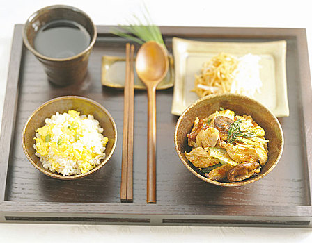 韩国,食物,混合,蔬菜,稻米