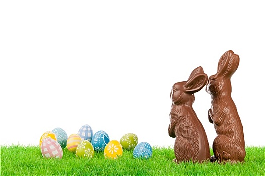 复活节兔子,情侣,蛋