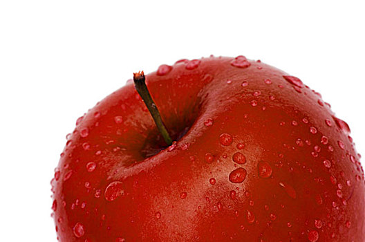 红苹果,露珠,隔绝,白色背景