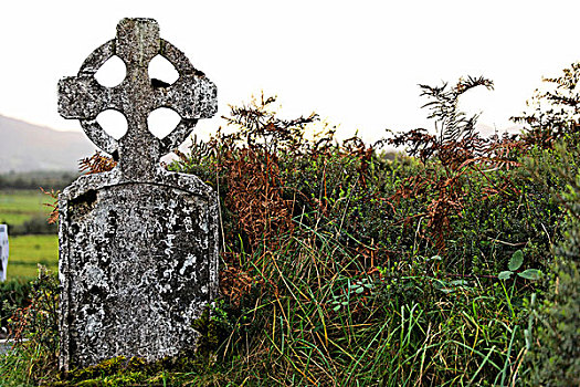凯尔特,墓碑,凯瑞郡,爱尔兰,欧洲