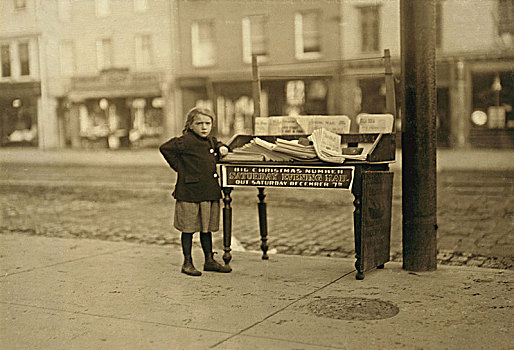 女孩,6岁,销售,报纸,华盛顿,街道,全身,霍博肯,新泽西,美国,国家,童工,十二月,职业,历史