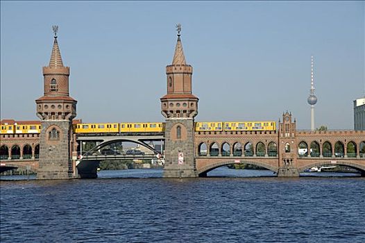 桥,上方,德国,柏林
