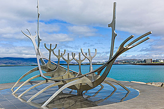 雕塑,太阳,冰岛