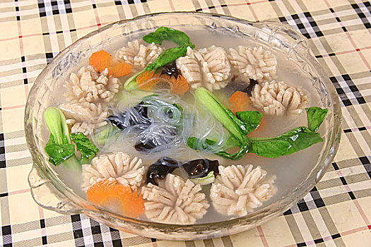 菊花丸子汤