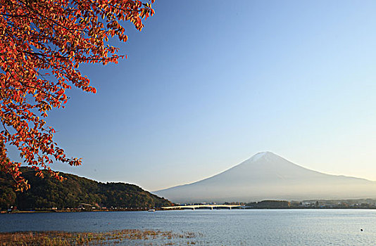 日本富士山红叶