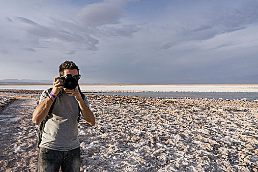 摄影师,积雪,风景,佩特罗,阿塔卡马沙漠,智利