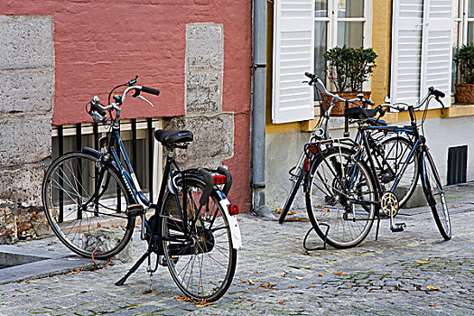 自行车停放,路边,布鲁日,比利时