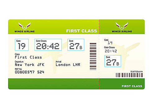 机票,头等舱,绿色,旅行,大门,数字