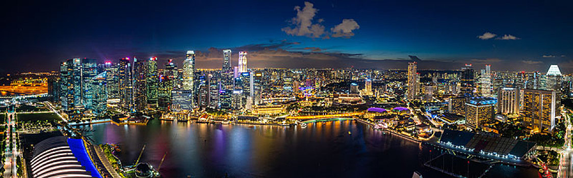 新加坡城市风夜景