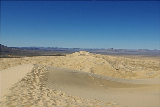 沙丘,山,宽,留白,莫哈韦沙漠,国家,保存,加利福尼亚