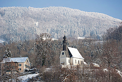 朝圣教堂,玛丽亚,月亮湖地区,萨尔茨卡莫古特,上奥地利州,奥地利,欧洲