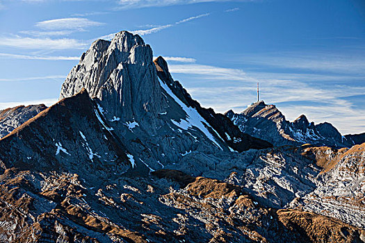 登山,山丘,山,阿彭策尔,阿尔卑斯山,瑞士,欧洲