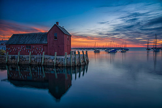 日出,石头港,马萨诸塞,美国