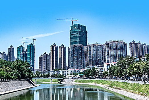 安徽省合肥市胜利路高楼建筑景观