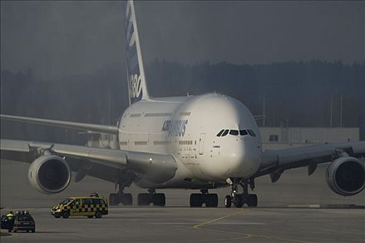 空中客车,a380,慕尼黑,巴伐利亚,德国