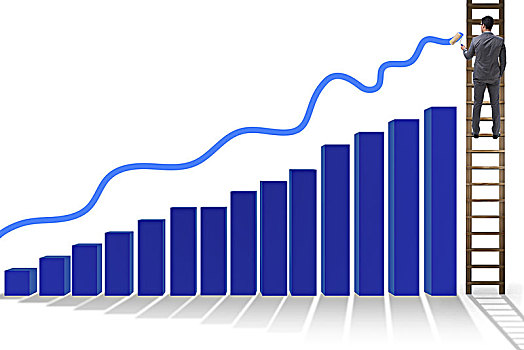 商务人士,攀登,增长,统计