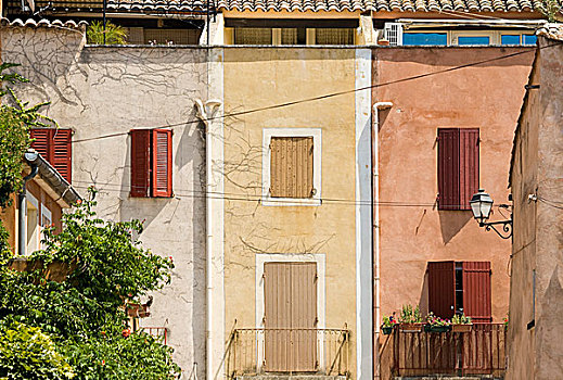 法国,乡村,建筑外观,百叶窗,普罗旺斯