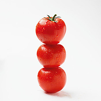 三个,西红柿,一堆