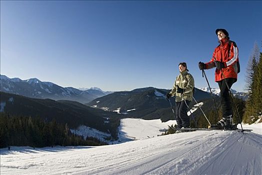 女人,滑雪,施蒂里亚,奥地利