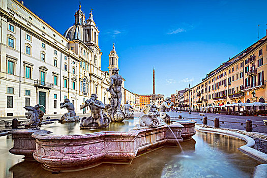 喷泉,纳佛那广场,罗马,意大利