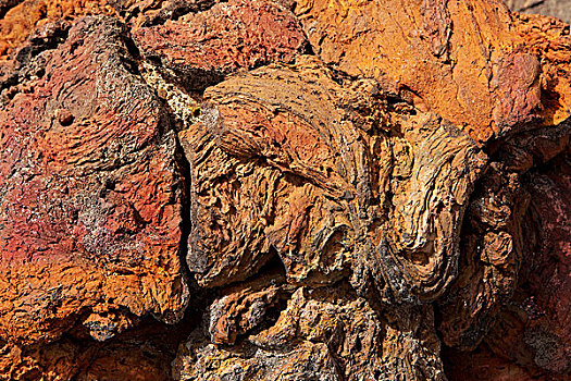 兰索罗特岛,火山岩,石头,红色,生锈,彩色,纹理