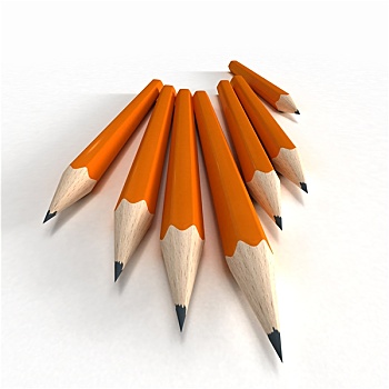 橙色,铅笔