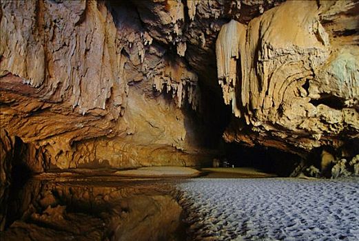 入口,隧道,溪流,洞穴,澳大利亚