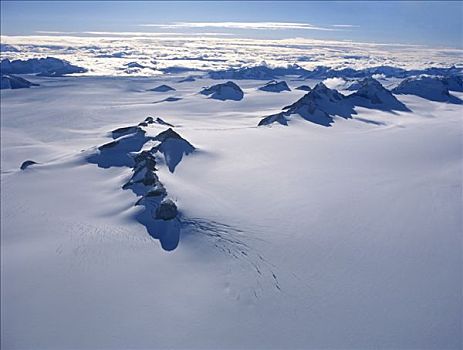 航拍,朱诺冰原,冬天,景色