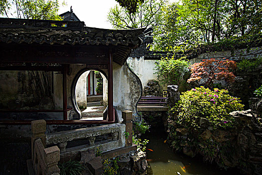上海豫园,园林,中式,拱门