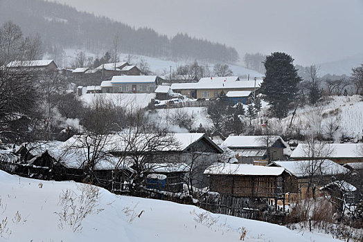 冬季吉林雪村-松岭美景如画