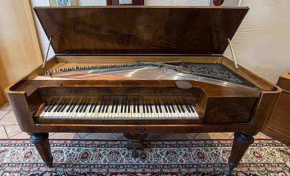 老式,钢琴,斯图加特,19世纪,德国,欧洲