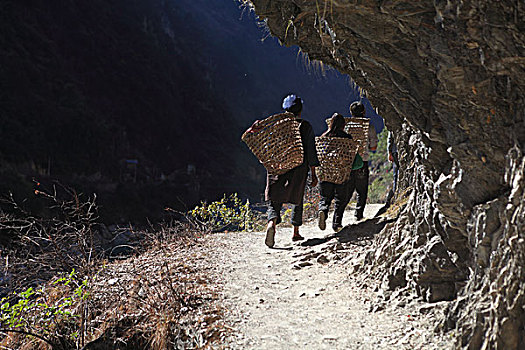 怒江峡谷的茶马古道