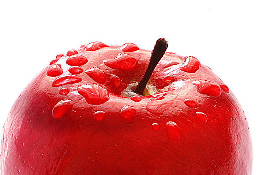 特写,红苹果,水滴
