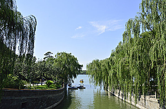 风景优美的北海公园,北京西城区