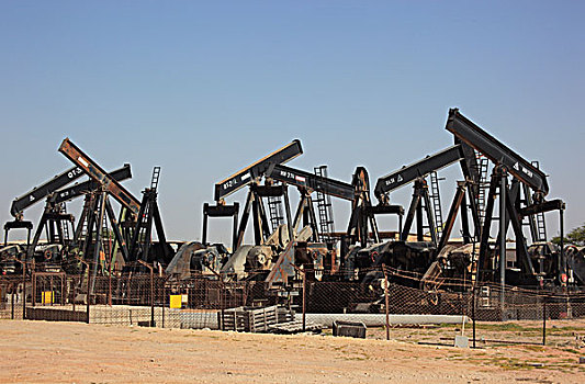 破旧,油,泵,靠近,阿曼,阿拉伯半岛,中东,亚洲