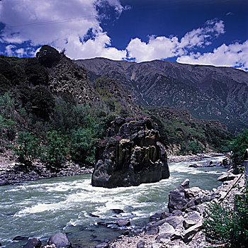 西藏拉萨尼洋河风光