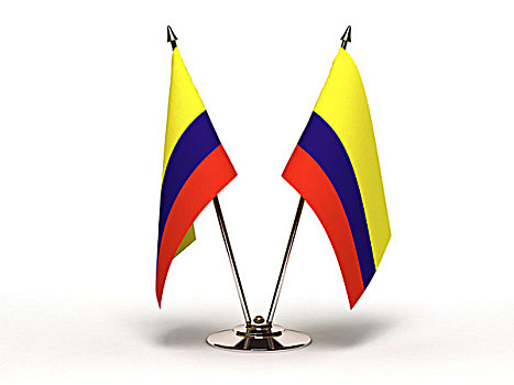 微型,旗帜,哥伦比亚,隔绝