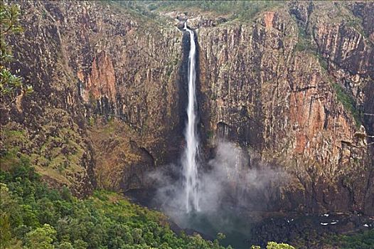 瀑布,国家公园,昆士兰,澳大利亚