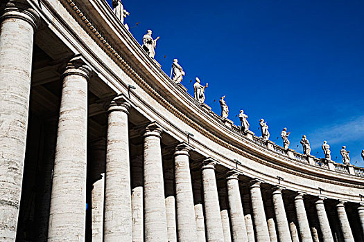 仰视,柱子,广场,梵蒂冈城