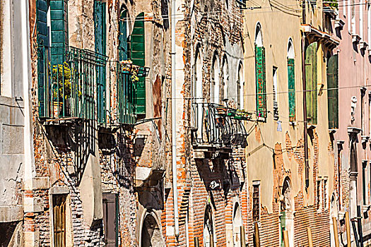 建筑,传统,威尼斯人,窗户,威尼斯,意大利