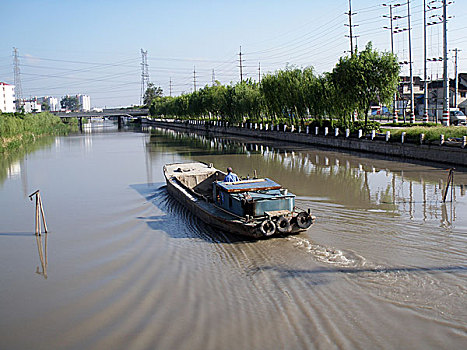 上海浦东张江的河道
