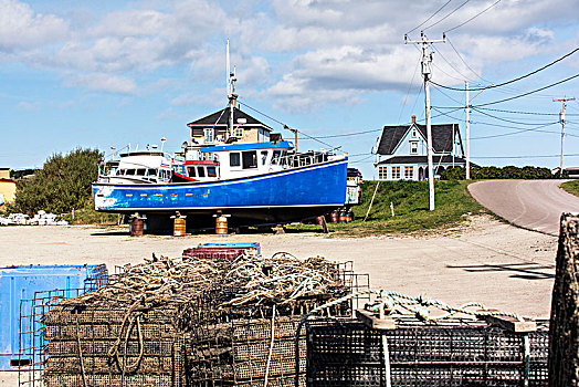 渔船,岛屿,加拿大