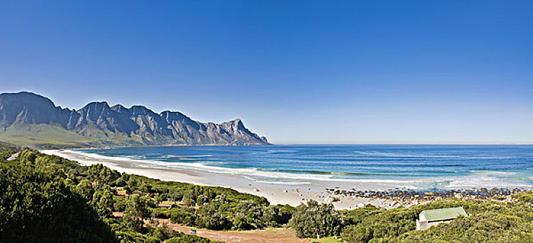 南非,西海角,火花,湾,沙滩,俯视,海洋