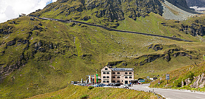 高,高山,道路,上陶恩山国家公园,奥地利,欧洲