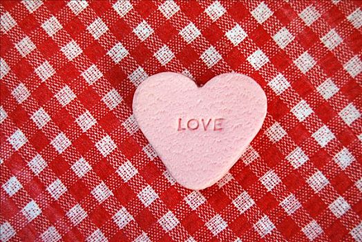 一个,粉色,心形,糖果,相爱,文字,红色,方格,桌布
